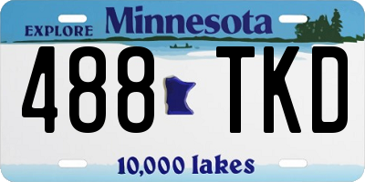 MN license plate 488TKD