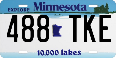 MN license plate 488TKE