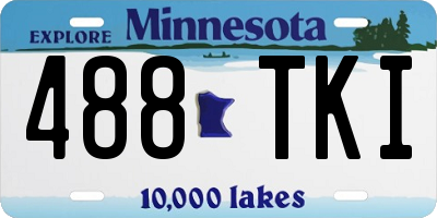 MN license plate 488TKI