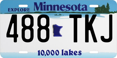 MN license plate 488TKJ