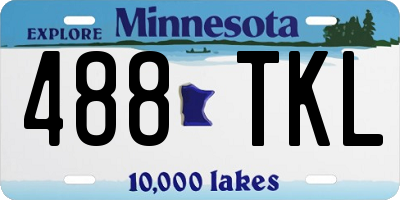 MN license plate 488TKL