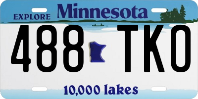 MN license plate 488TKO