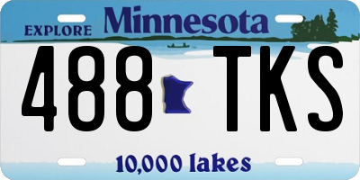 MN license plate 488TKS