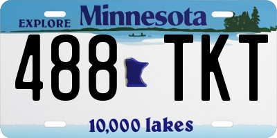 MN license plate 488TKT