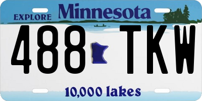 MN license plate 488TKW