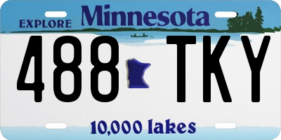 MN license plate 488TKY