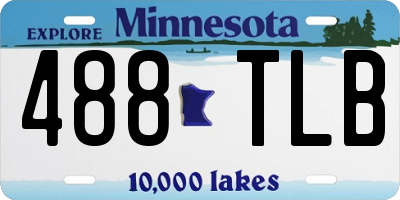 MN license plate 488TLB
