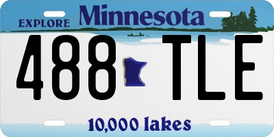 MN license plate 488TLE