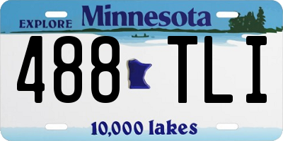 MN license plate 488TLI