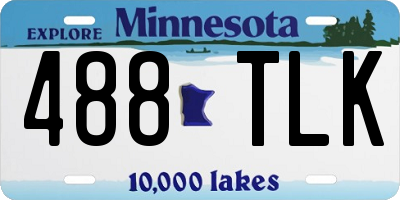 MN license plate 488TLK