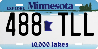 MN license plate 488TLL
