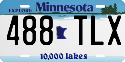 MN license plate 488TLX