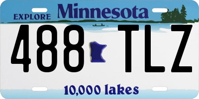MN license plate 488TLZ