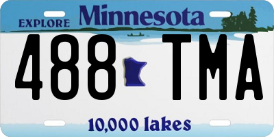 MN license plate 488TMA