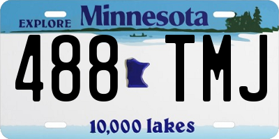 MN license plate 488TMJ