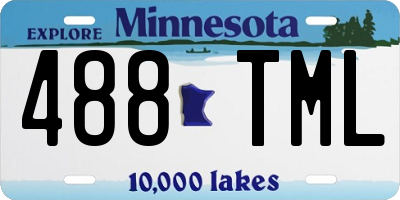 MN license plate 488TML