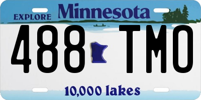 MN license plate 488TMO