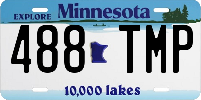 MN license plate 488TMP