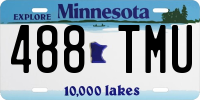 MN license plate 488TMU