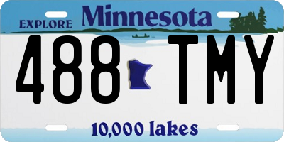 MN license plate 488TMY