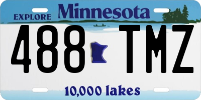 MN license plate 488TMZ