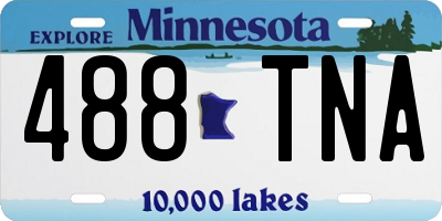MN license plate 488TNA