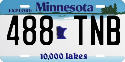 MN license plate 488TNB