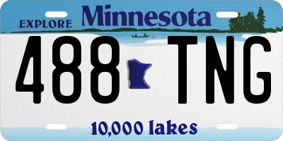 MN license plate 488TNG
