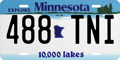 MN license plate 488TNI