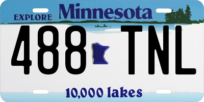 MN license plate 488TNL