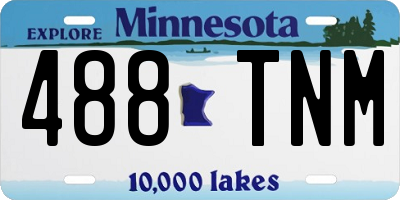 MN license plate 488TNM