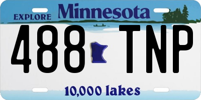 MN license plate 488TNP