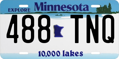 MN license plate 488TNQ