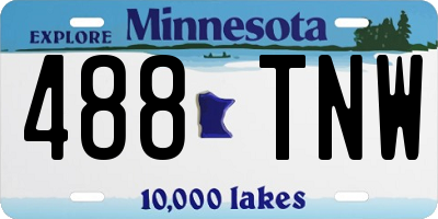 MN license plate 488TNW
