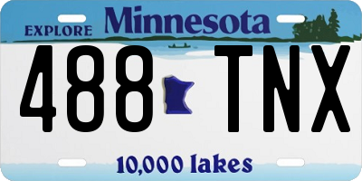 MN license plate 488TNX