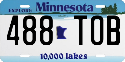 MN license plate 488TOB