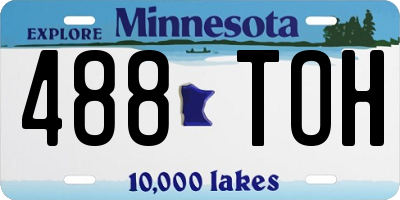 MN license plate 488TOH