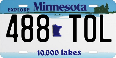 MN license plate 488TOL