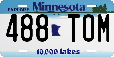MN license plate 488TOM