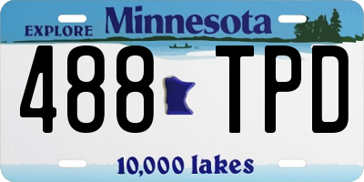 MN license plate 488TPD
