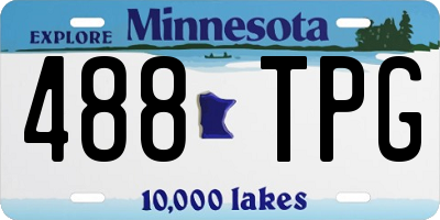 MN license plate 488TPG