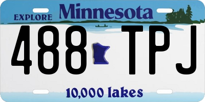 MN license plate 488TPJ