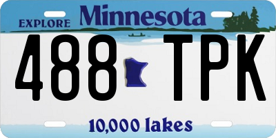 MN license plate 488TPK