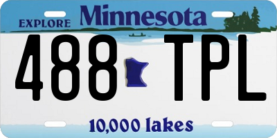 MN license plate 488TPL