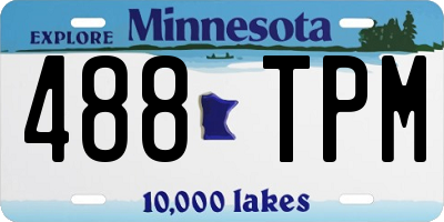 MN license plate 488TPM