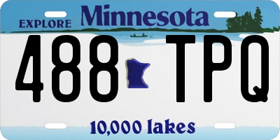MN license plate 488TPQ