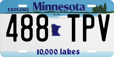 MN license plate 488TPV