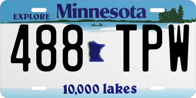 MN license plate 488TPW