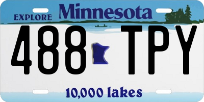 MN license plate 488TPY