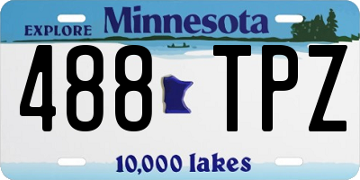 MN license plate 488TPZ